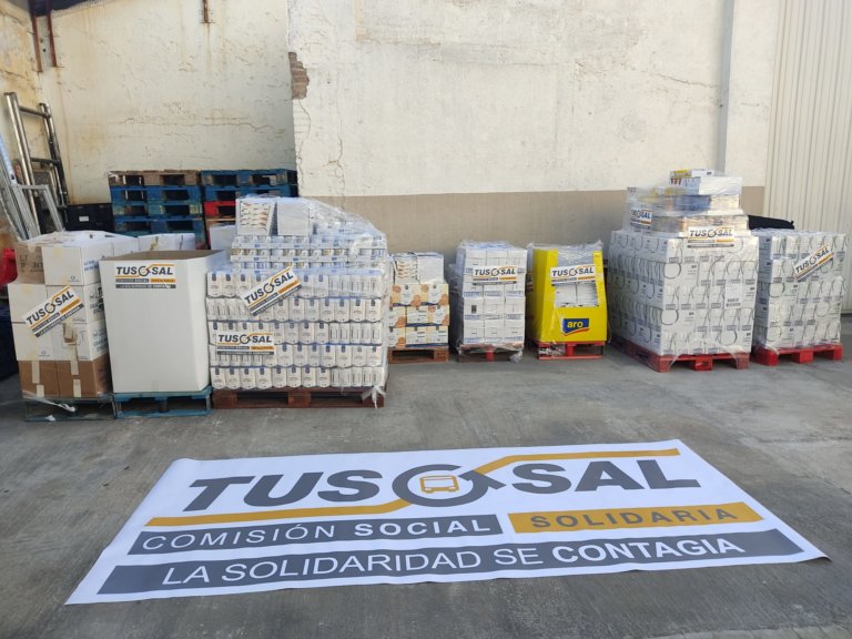 TUSGSAL reparteix 14.000 quilos de menjar a Santa Coloma i Badalona